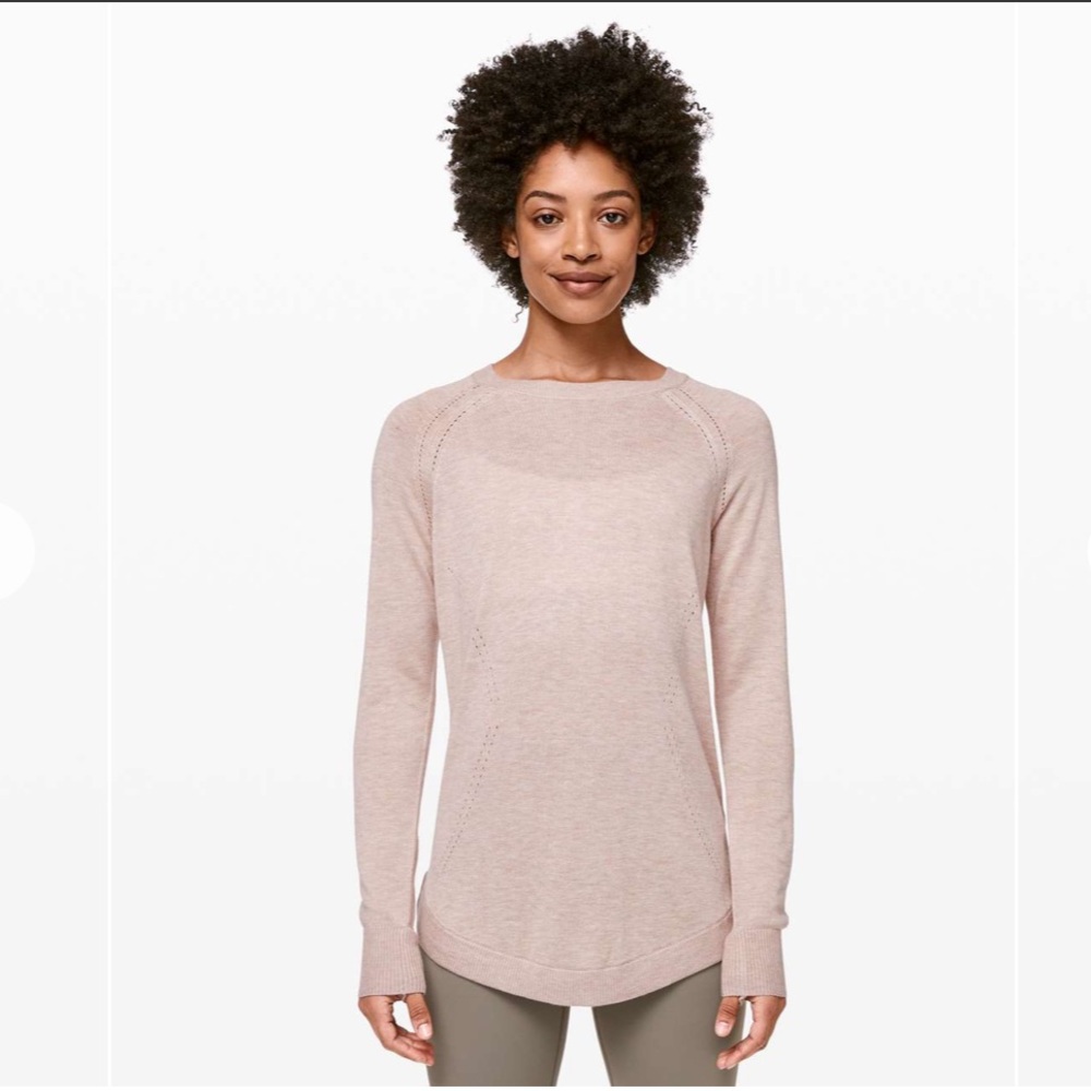 Lululemon Lead with Your Heart Sweater - Heathered Pink Bliss